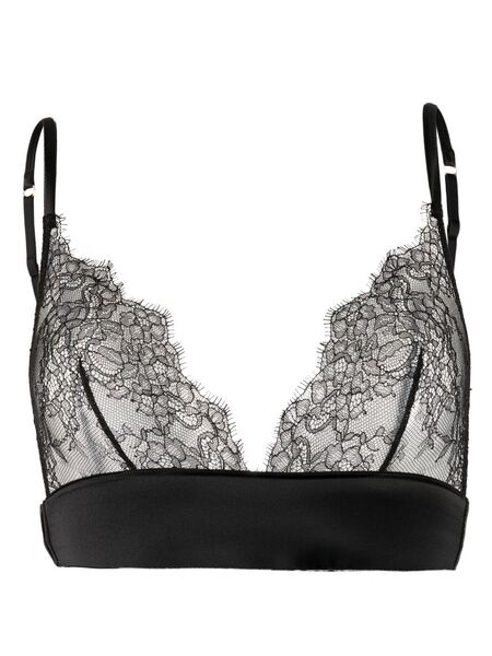  Maison Close Lace-detail Triangle-cup Bra - Black 