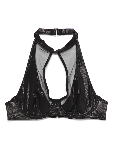  Maison Close Minuit Foulard Bikini Top - Black 