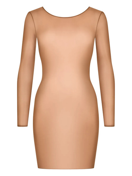  Maison Close Open-back Long-sleeve Mini Dress - Neutrals 