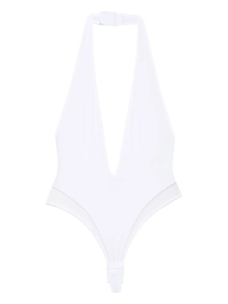  Maison Close Pure Tentation V-neck Bodysuit - White 