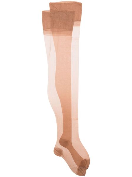  Maison Close Seamless Sheer Stockings - Neutrals 