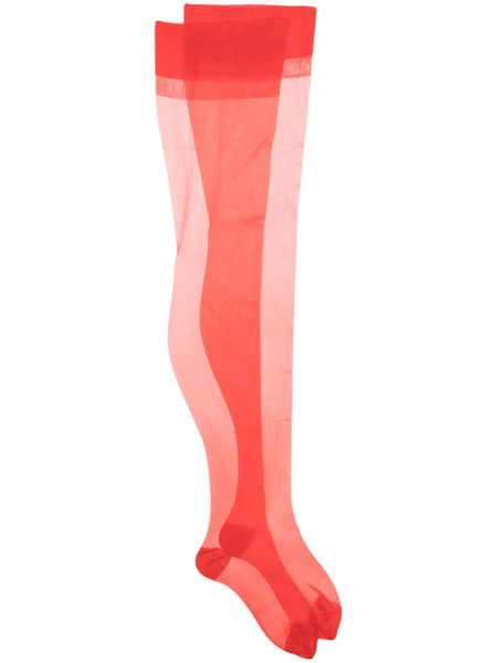  Maison Close Seamless Sheer Stockings - Red 