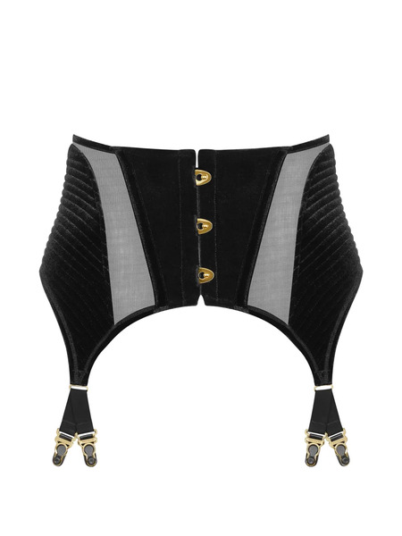  Maison Close X Scandale Rococo Garter Belt - Black 