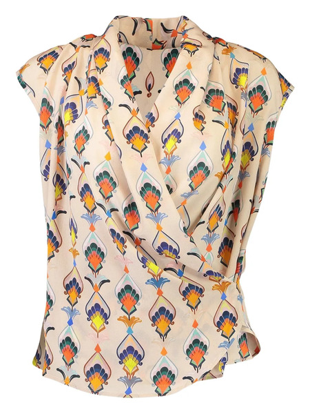  Maison Common Printed Silk Blouse - Neutrals 