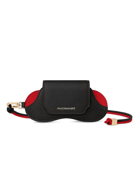  Maison De Sabré Clippable Leather Sunglasses Sling Case - Black 