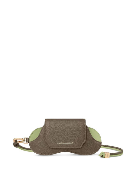  Maison De Sabré Clippable Leather Sunglasses Sling Case - Brown 