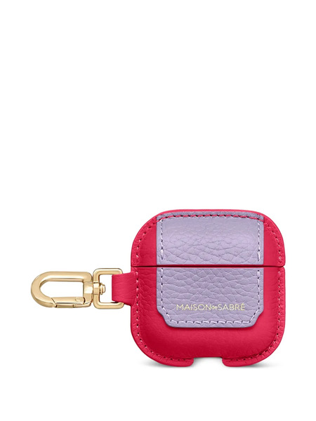 Maison De Sabré Leather Airpods 4 Keyring Case - Pink 