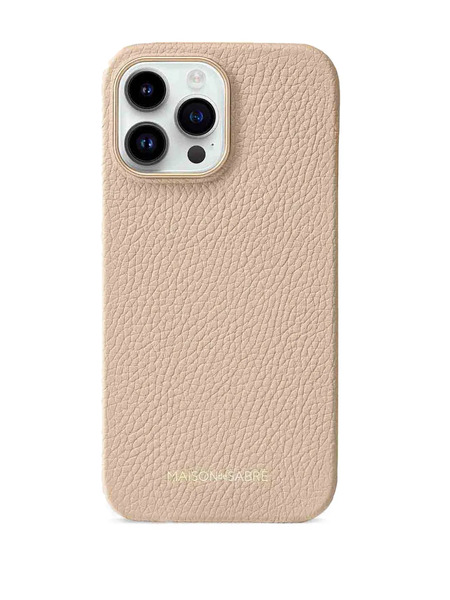  Maison De Sabré Leather Iphone 14 Pro Case - Neutrals 