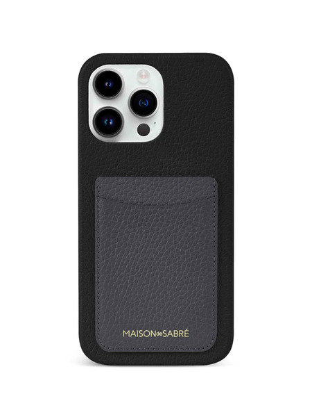  Maison De Sabré Leather Iphpne 14 Pro Max Phone Case - Black 