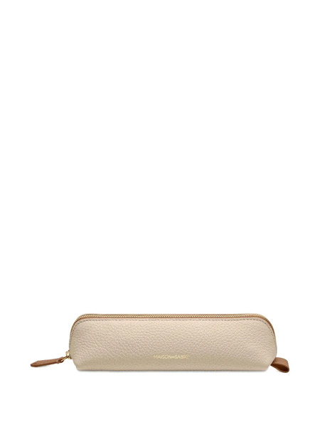  Maison De Sabré Leather Pencil Case - Neutrals 