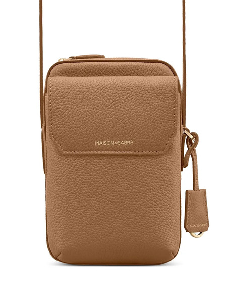  Maison De Sabré Leather Zip Phone Pouch - Brown 