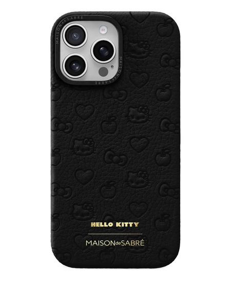  Maison De Sabré X Hellow Kitty Leather Iphone 16 Pro Case - Black 