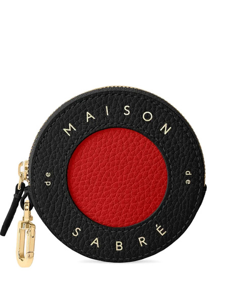  Maison De Sabré Zip Hardware Leather Coin Purse - Black 