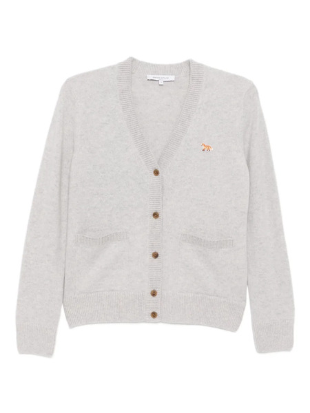  Maison Kitsuné Baby Fox Patch Cardigan - Grey 