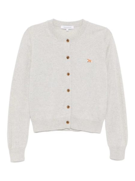  Maison Kitsuné Baby Fox Patch Cardigan - Grey 