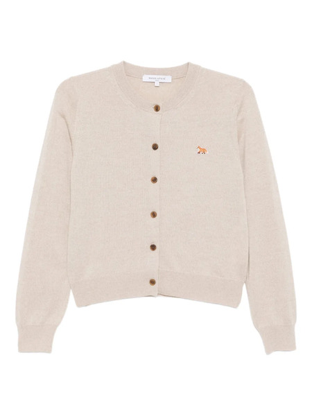  Maison Kitsuné Baby Fox Patch Cardigan - Neutrals 