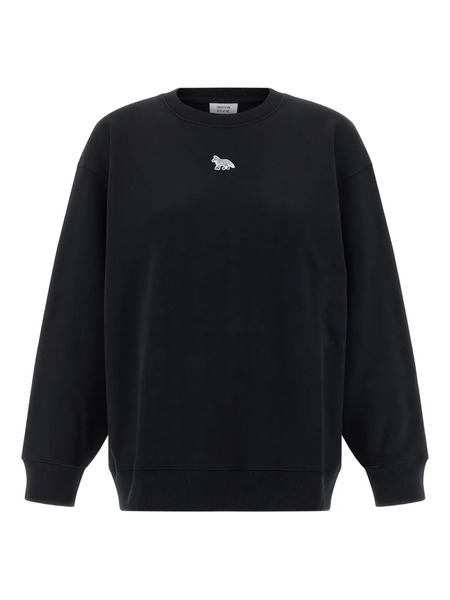  Maison Kitsuné Baby Fox-patch Crew-neck Sweatshirt - Black 