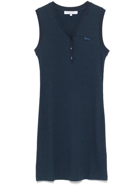  Maison Kitsuné Baby Fox-patch Mini Dress - Blue 