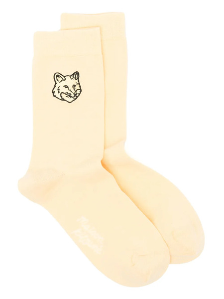  Maison Kitsuné Bold Fox Head Patch Socks - Yellow 