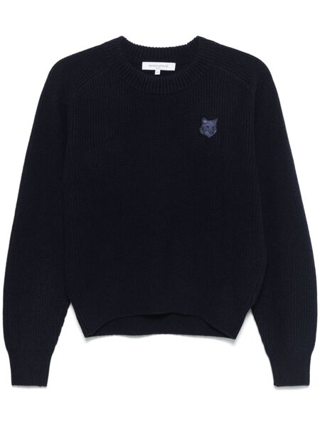  Maison Kitsuné Bold Fox Head-patch Sweater - Blue 