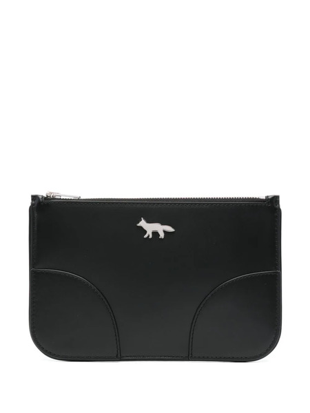 Maison Kitsuné Boogie Leather Clutch - Black 