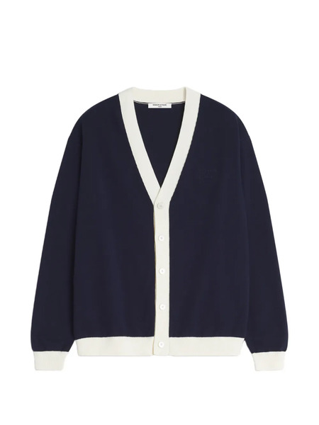  Maison Kitsuné Button Trim Cardigan - Blue 