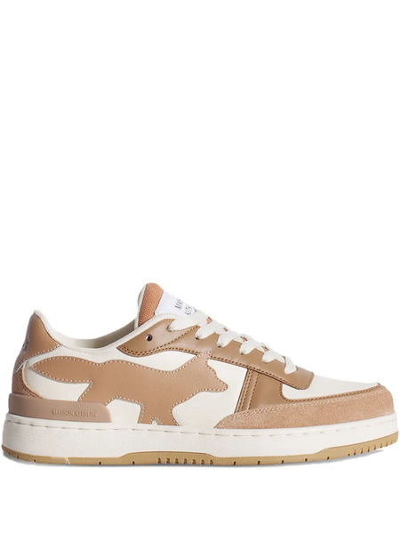  Maison Kitsuné Chiru Fox-appliqué Lace-up Sneakers - Neutrals 