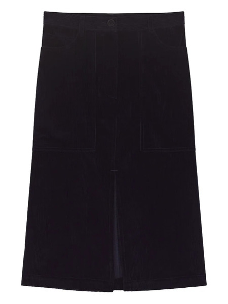  Maison Kitsuné Corduroy Slit Skirt - Blue 