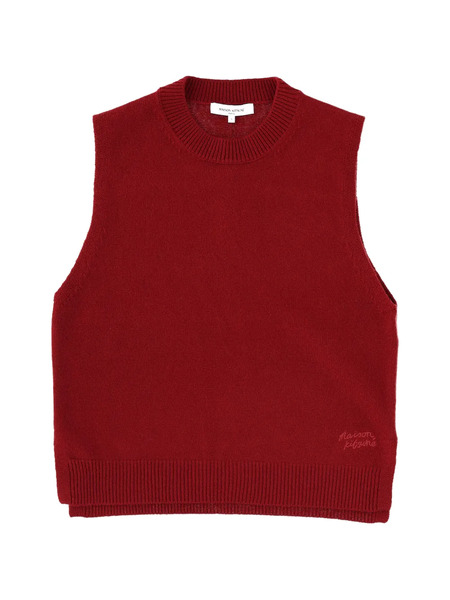  Maison Kitsuné Crew-neck Knitted Vest - Red 