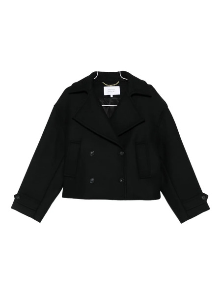  Maison Kitsuné Cropped Peacoat - Black 