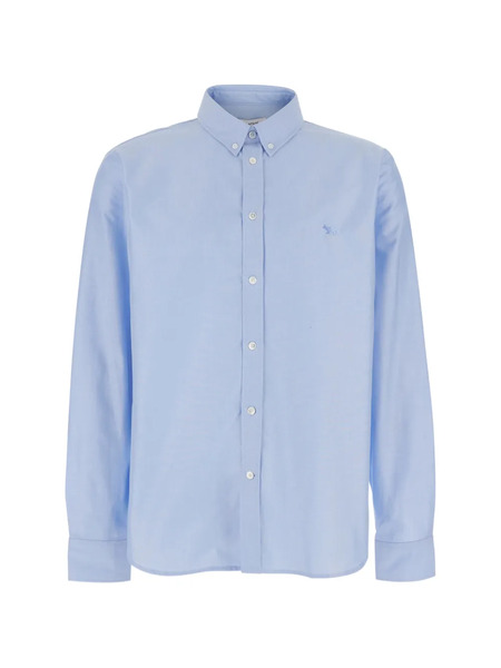  Maison Kitsuné Embroidered Buttoned Shirt - Blue 