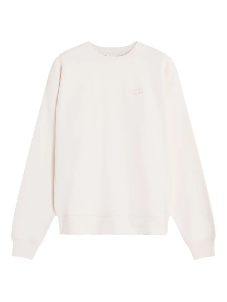  Maison Kitsuné Embroidered-cotton Sweatshirt - Pink 