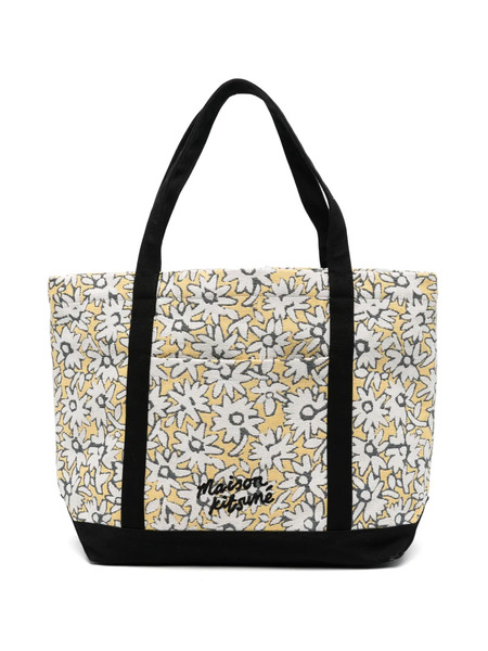  Maison Kitsuné Floral-print Tote Bag - Neutrals 