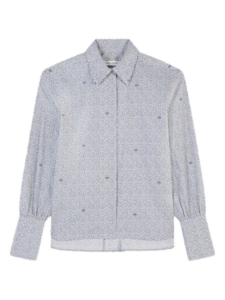  Maison Kitsuné Foulard-print Shirt - White 