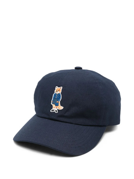  Maison Kitsuné Fox-embroidered Baseball Cap - Blue 