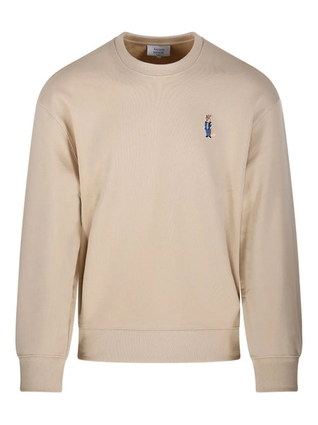  Maison Kitsuné Fox-embroidered Sweatshirt - Neutrals 