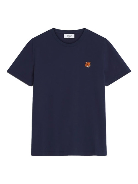  Maison Kitsuné Fox-head Embroidered T-shirt - Blue 