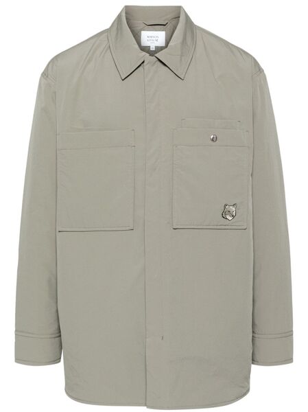  Maison Kitsuné Fox Head Padded Shirt - Green 