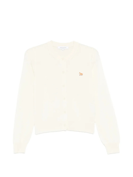  Maison Kitsuné Fox-motif Cardigan - Neutrals 