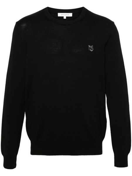  Maison Kitsuné Fox-patch Jumper - Black 