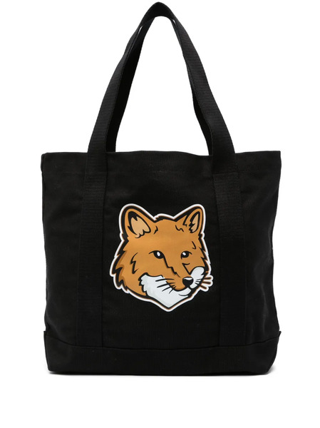  Maison Kitsuné Fox-print Tote Bag - Black 