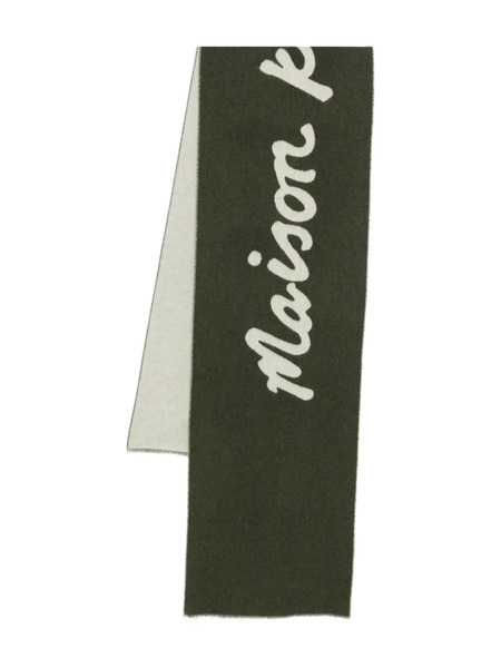  Maison Kitsuné Handwriting Scarf - Green 