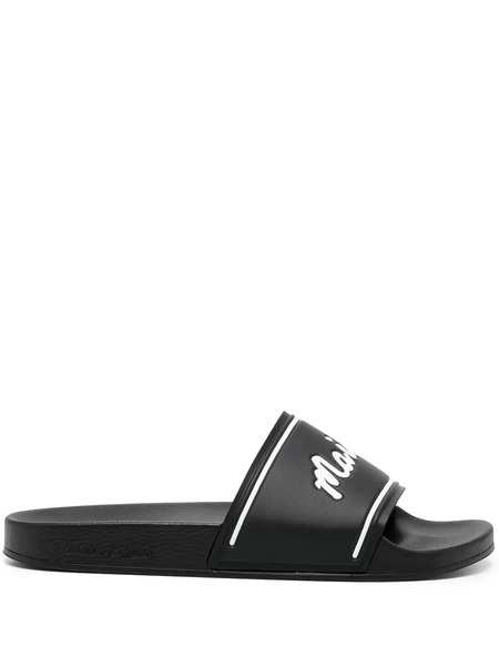  Maison Kitsuné Handwritting Slides - Black 
