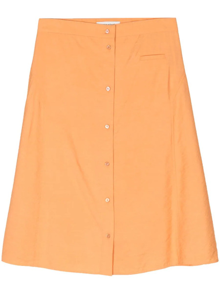  Maison Kitsuné High-waisted A-line Midi Skirt - Orange 