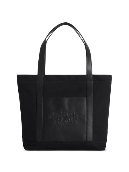  Maison Kitsuné Large Canvas Tote Bag - Black 