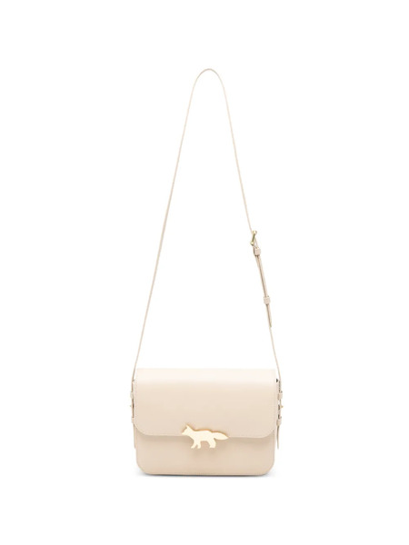  Maison Kitsuné Large Edie Leather Shoulder Bag - Neutrals 