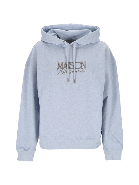  Maison Kitsuné Logo-embroidered Hoodie - Blue 