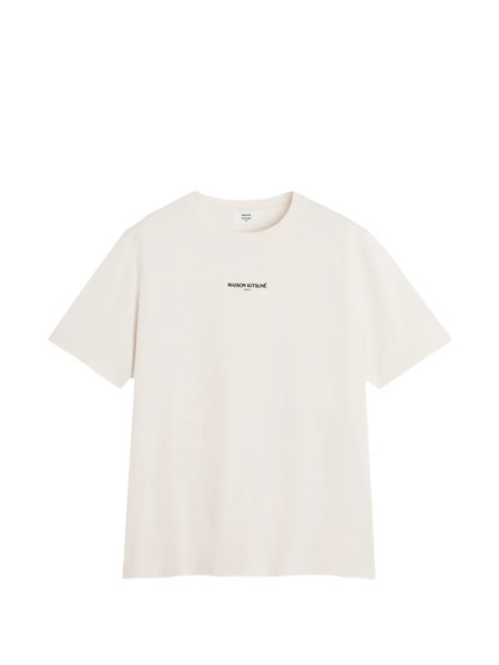  Maison Kitsuné Logo Embroidered T-shirt - Neutrals 