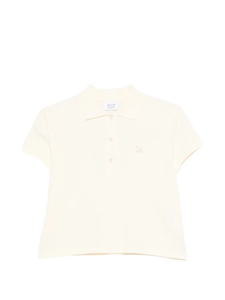  Maison Kitsuné Logo-patch Polo Top - Neutrals 