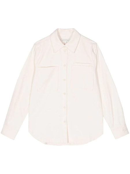  Maison Kitsuné Patch-pocket Cotton Shirt - Neutrals 